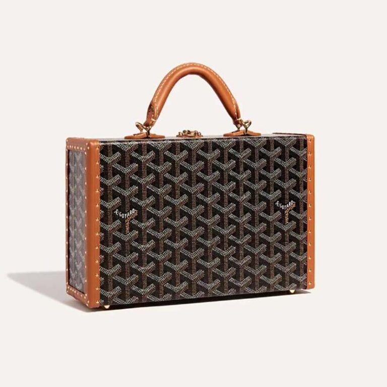 Goyard Women Sac Malle Grand Hôtel in Goyardine Canvas & Clamecy Calfskin-Brown