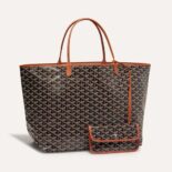 Goyard Women Sac Saint Louis GM in Goyardine Canvas & Chevroches Calfskin-Brown