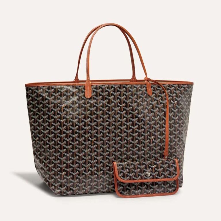 Goyard Women Sac Saint Louis GM in Goyardine Canvas & Chevroches Calfskin-Brown