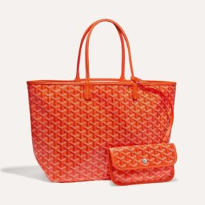 Goyard Women Sac Saint Louis GM in Goyardine Canvas & Chevroches Calfskin-Orange