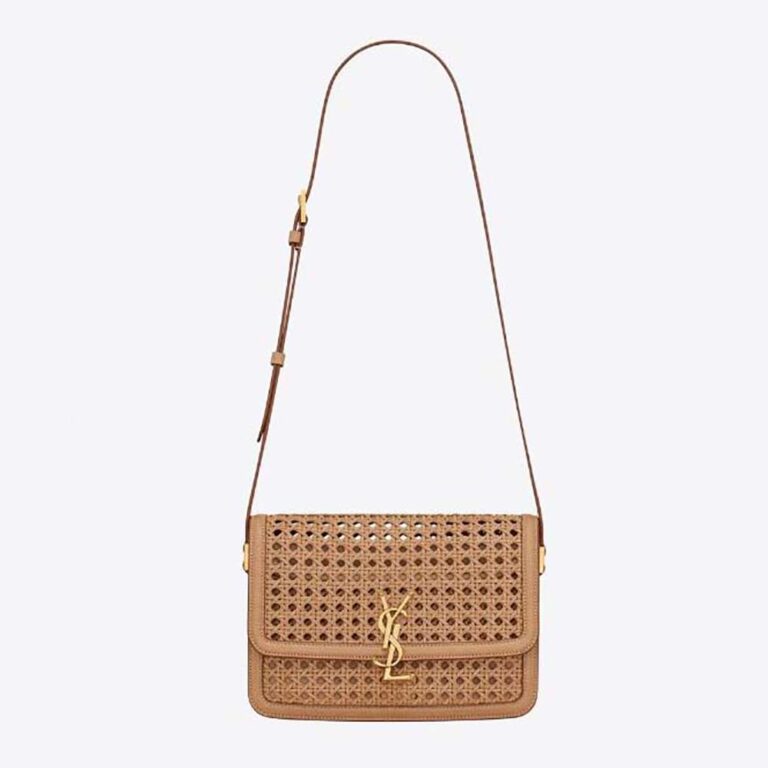 Saint Laurent YSL Women Solferino Medium in Canework Vegetable-Tanned Leather