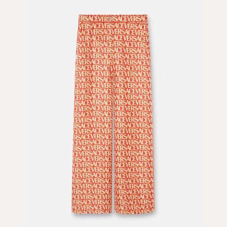 Versace Women Allover Silk Pants
