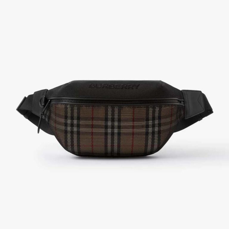 Burberry Women Sonny Belt Bag with Embroidered Burberry Lettering