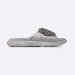 Dior Men H-town Sandal Gray Rubber with Beige and Black Dior Oblique Jacquard