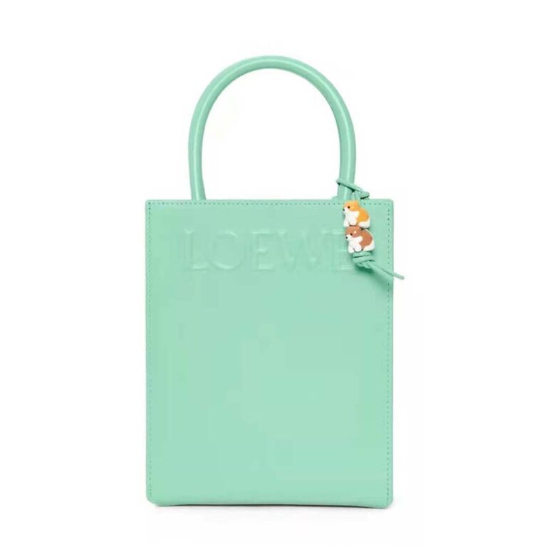 Loewe Women Standard A5 Tote in Sleek Calfskin-Aqua