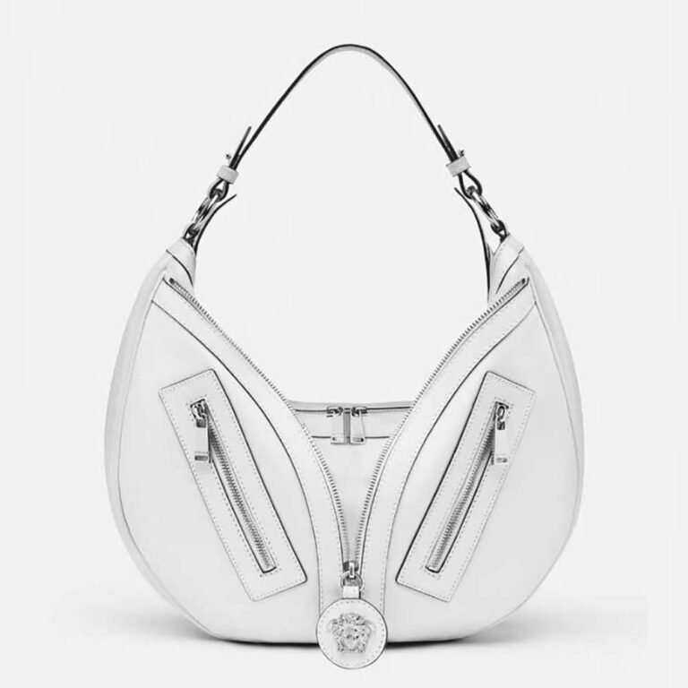 Versace Women Repeat Hobo Bag-White