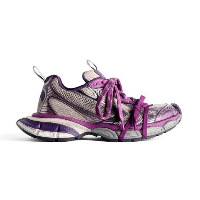 Balenciaga Women 3XL Sneaker in Purple and Grey Mesh and Polyurethane