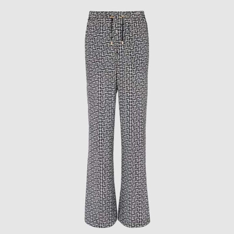 Balmain Women Monogrammed Flowing Trousers