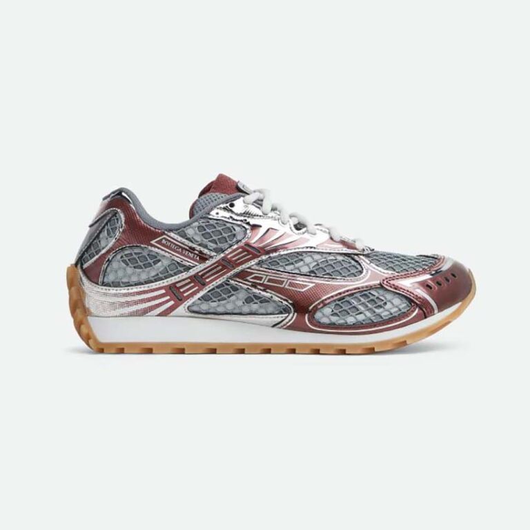 Bottega Veneta Unisex Technical Fabric Lace-up Orbit Sneaker-Maroon
