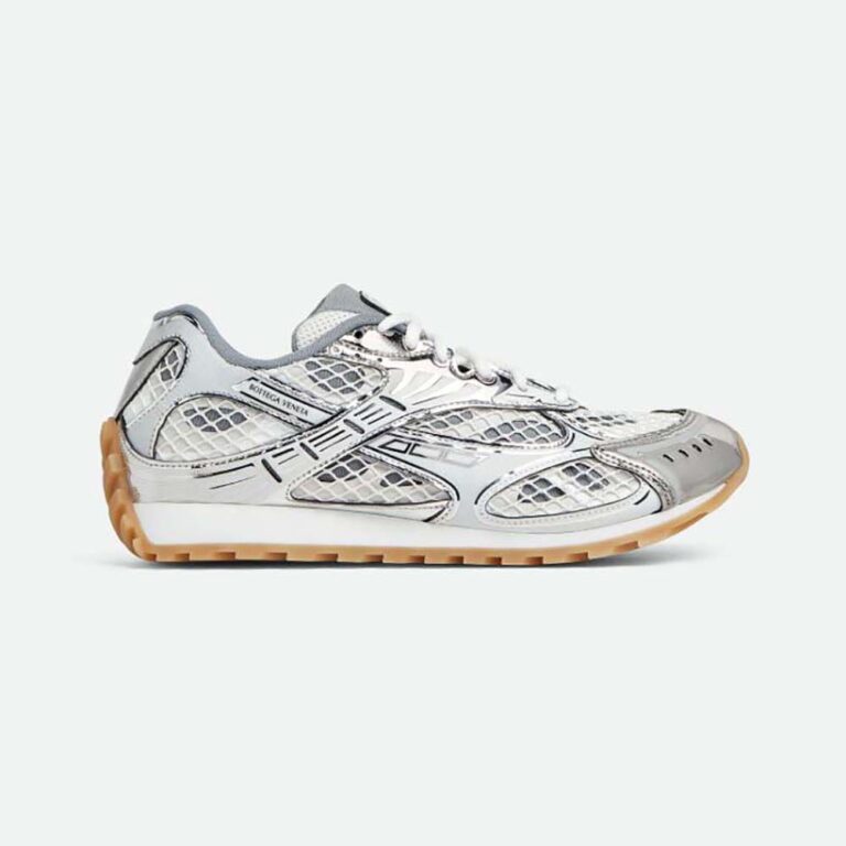 Bottega Veneta Unisex Technical Fabric Lace-up Orbit Sneaker-White