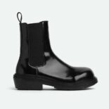 Bottega Veneta Women Fireman Chelsea Ankle Boot-Black