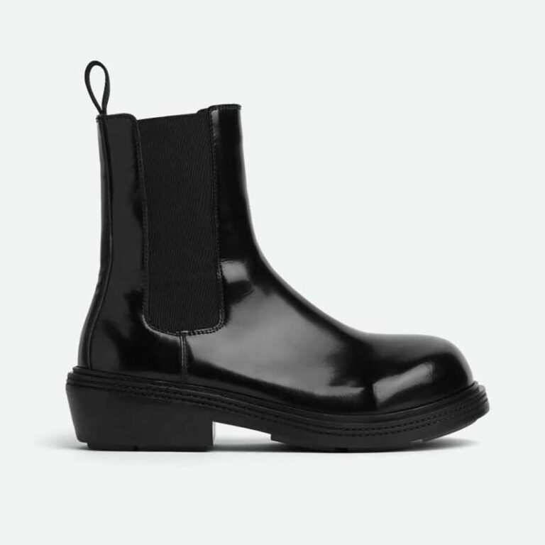 Bottega Veneta Women Fireman Chelsea Ankle Boot-Black