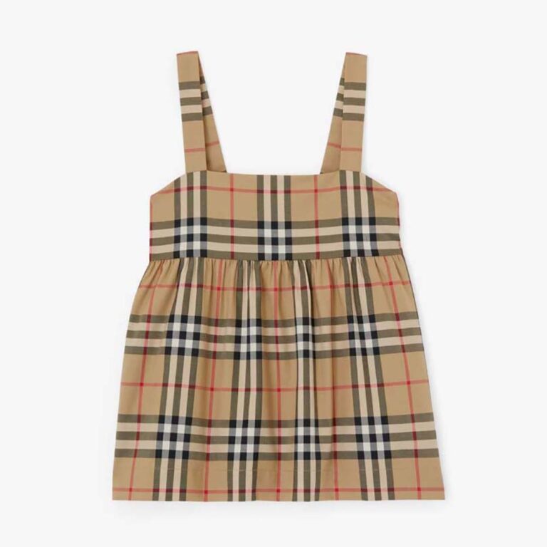 Burberry Girls' Vintage Check Stretch Cotton Top