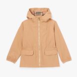 Burberry Kids' Vintage Check-lined Cotton Hooded Jacket