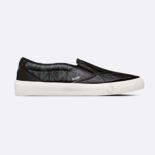 Dior Men B101 Slip-on Sneaker Black CD Diamond Canvas and Smooth Calfskin