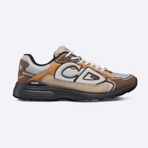Dior Men B30 Sneaker Brown Mesh and White Technical Fabric