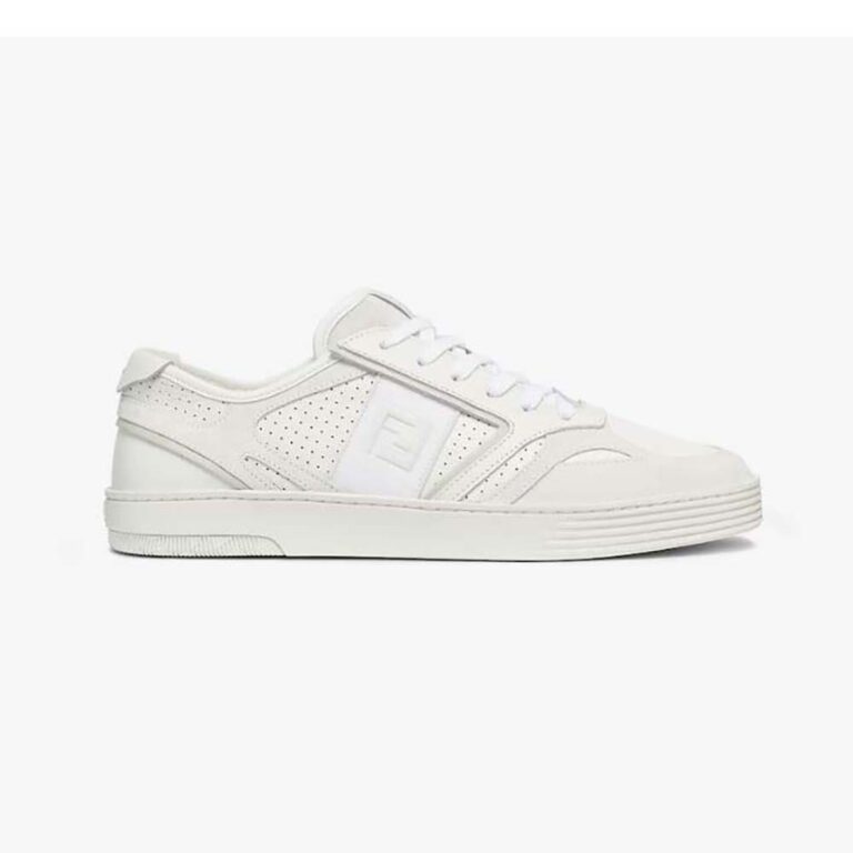 Fendi Men Step White Leather Low-tops