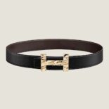 Hermes Men Guizz H2o Belt Buckle & Reversible Leather Strap 38 mm