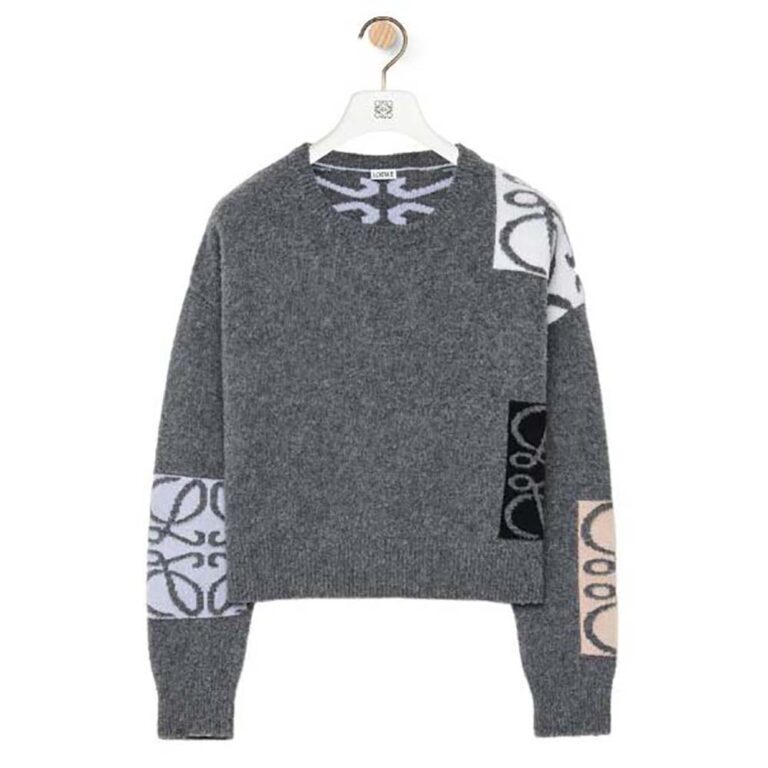 Loewe Women Sweater in Wool-Gray
