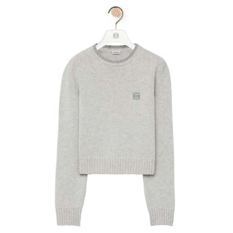 Loewe Women Sweater in Wool-Gray