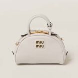 Miu Miu Women mini Leather Top-handle Bag-White
