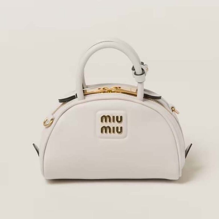 Miu Miu Women mini Leather Top-handle Bag-White