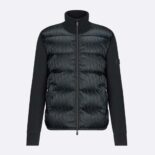 Dior Men Oblique Jacket Black Wool Knit