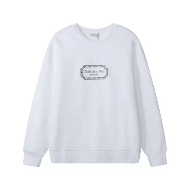 Dior Women Christian Dior Couture Sweatshirt White Cotton Fleece