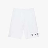 Givenchy Women Archetype Bermuda Shorts in Fleece-White