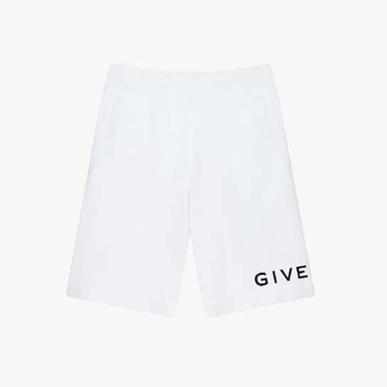 Givenchy Women Archetype Bermuda Shorts in Fleece-White