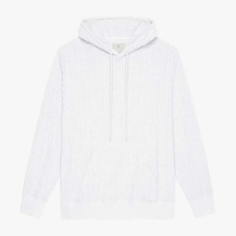 Givenchy Women Hoodie in 4G Cotton Towelling Jacquard