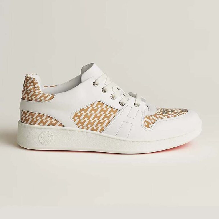 Hermes Women Free Sneaker in Calfskin-White