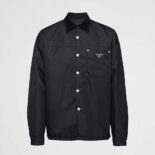 Prada Men Re-Nylon Shirt with the Iconic Triangle Logo