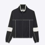 Saint Laurent YSL Men Saint Laurent Teddy Jacket in Satin Crepe-Black