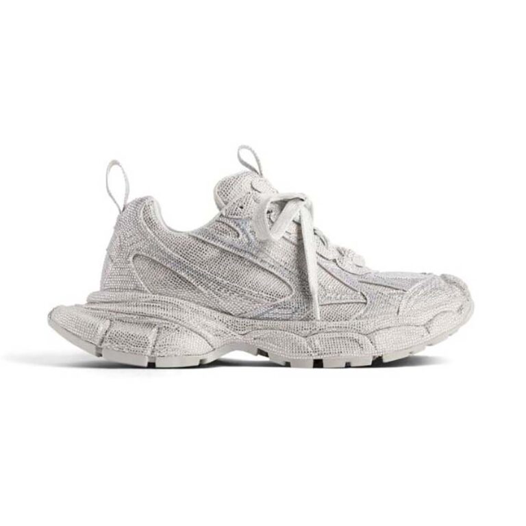 Balenciaga Women 3xl Sneaker with Rhinestones in Light Grey