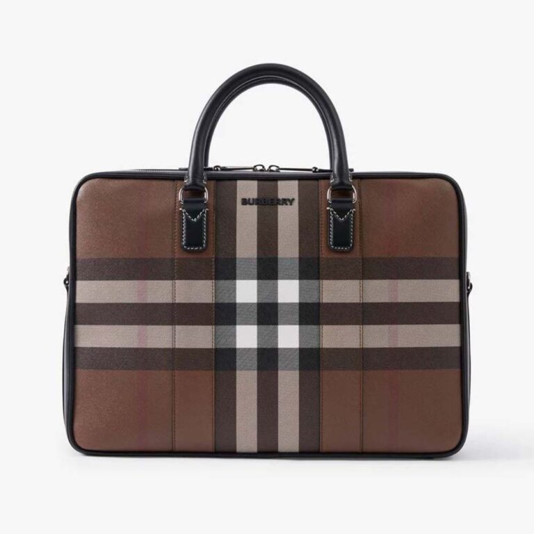 Burberry Men Ainsworth Briefcase-Brown