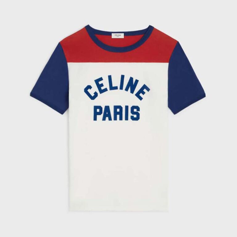 Celine Women Paris 70's T-shirt in Cotton Jersey