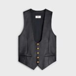 Celine Women Waistcoat in Soft Lambksin-Black