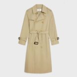 Celine Women Wiltern Trench Coat in Cotton Gabardine