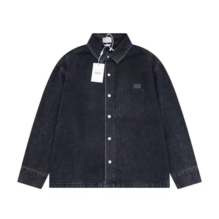 Dior Men Overshirt Black Cotton Twill
