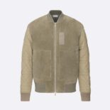 Dior Men Zipped Varsity Blouson Beige Calfskin