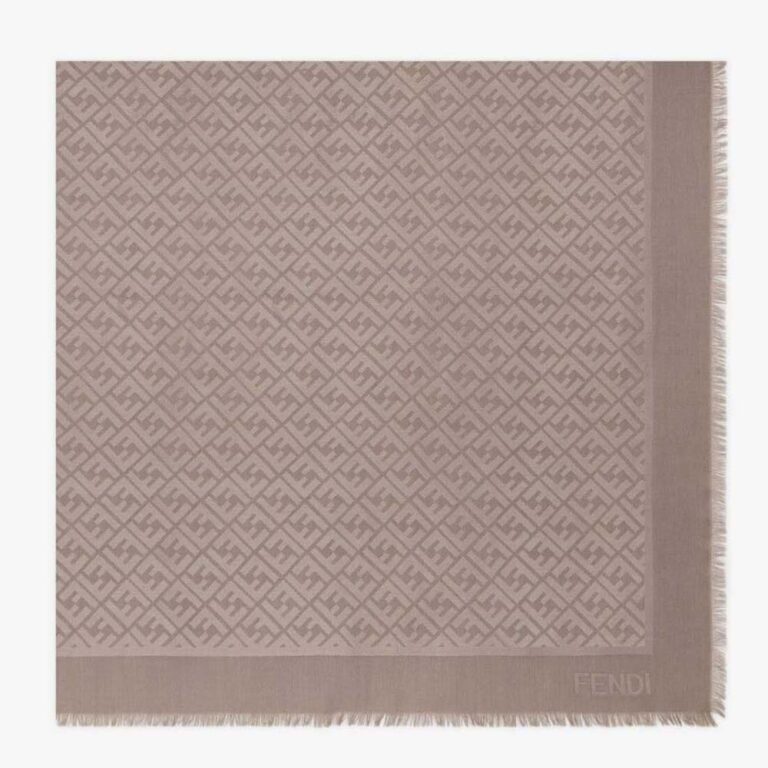 Fendi Unisex FF Shawl Dove Gray Lurex