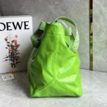 Loewe Unisex Fold Shopper in Paper Calfskin-Green B507X23X01