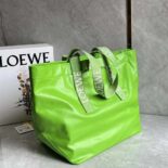 Loewe Unisex Fold Shopper in Paper Calfskin-Green B507X23X01