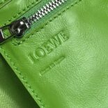 Loewe Unisex Fold Shopper in Paper Calfskin-Green B507X23X01