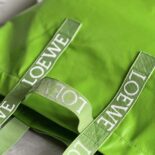Loewe Unisex Fold Shopper in Paper Calfskin-Green B507X23X01