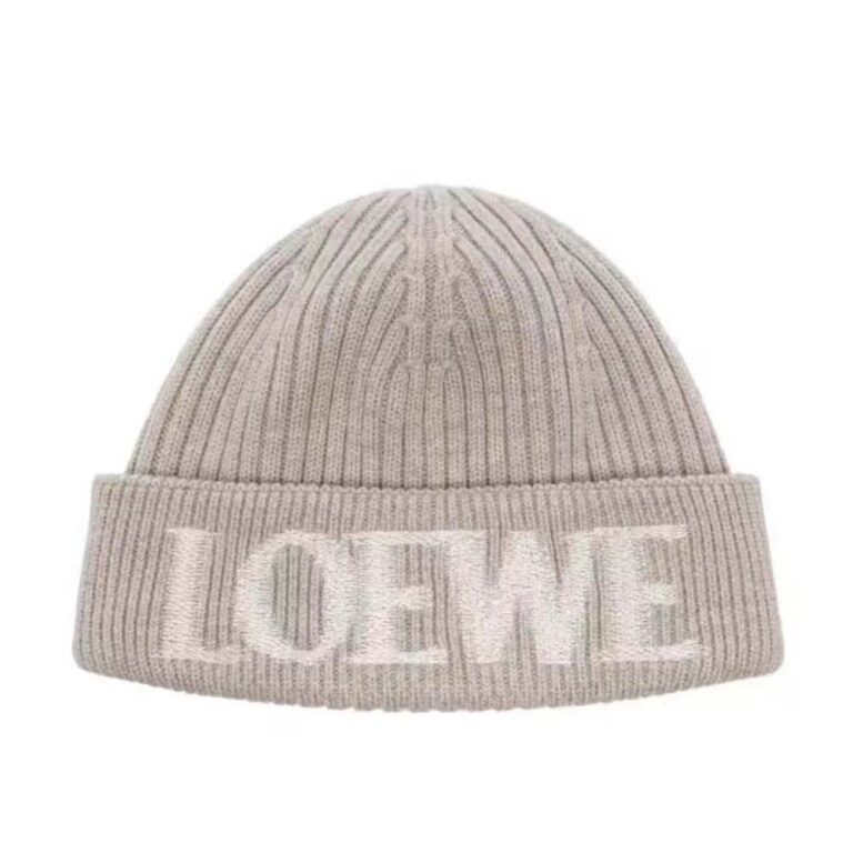 Loewe Unisex LOEWE Beanie in Wool-Silver