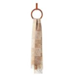 Loewe Unisex Scarf in Wool and Cashmere-Beige