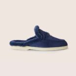 Loro Piana Unisex Charms Walk Babouche Loafers-Navy