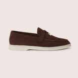 Loro Piana Unisex Summer Charms Walk Loafers-Brown